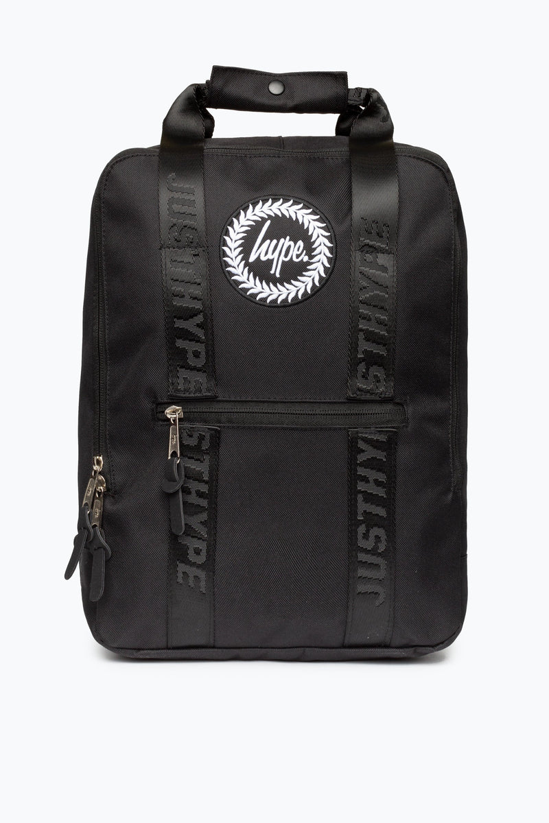 Hype Plain Black Boxy Sırt Çantası